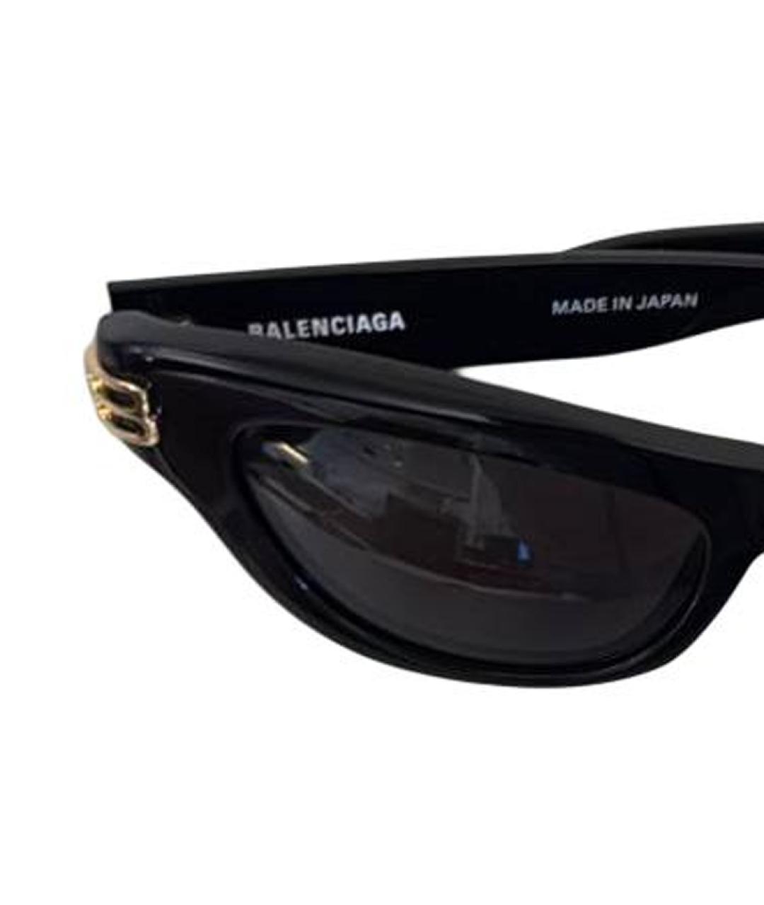 BALENCIAGA Черные пластиковые солнцезащитные очки, фото 2