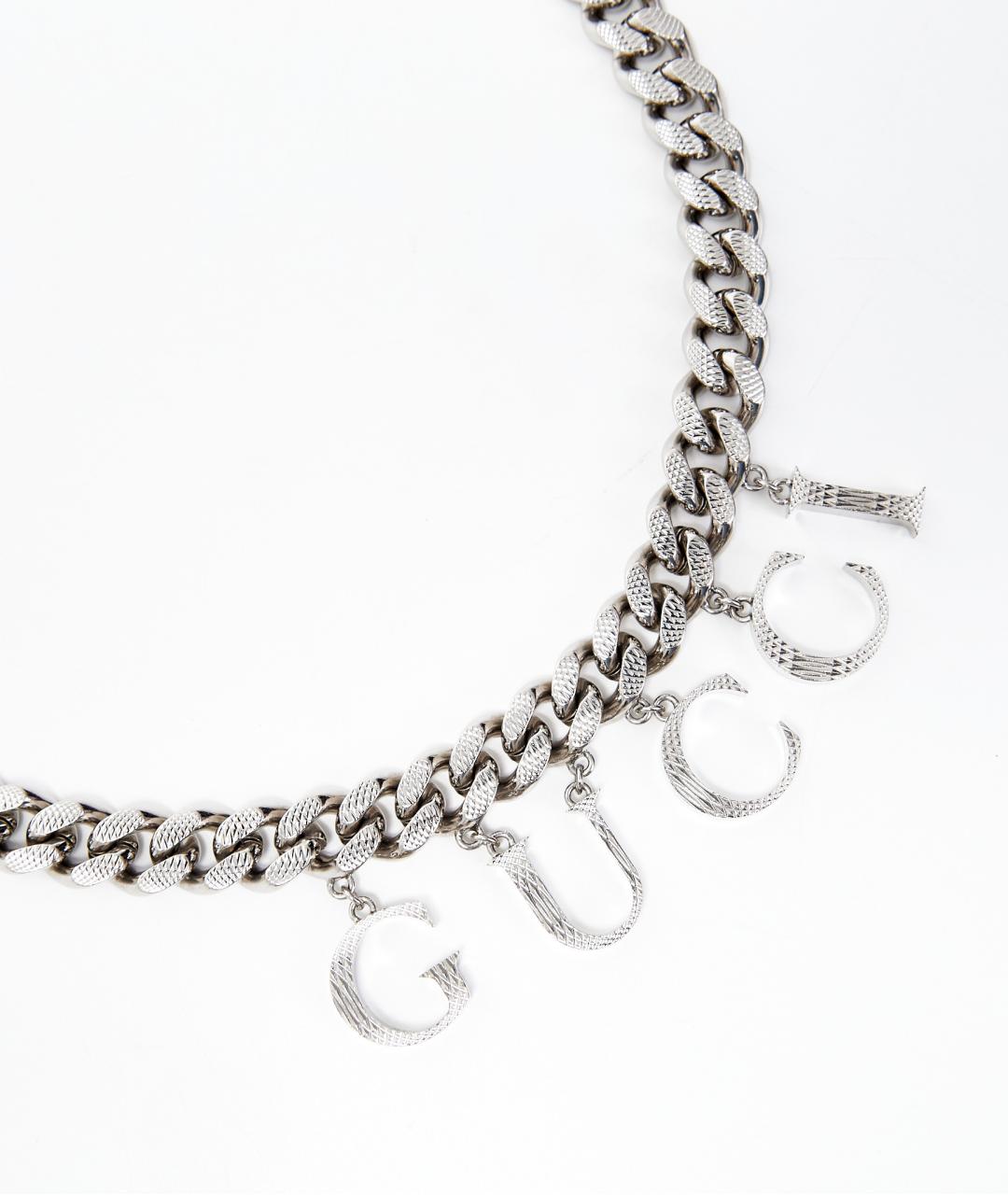 GUCCI Серебряное металлическое колье, фото 4