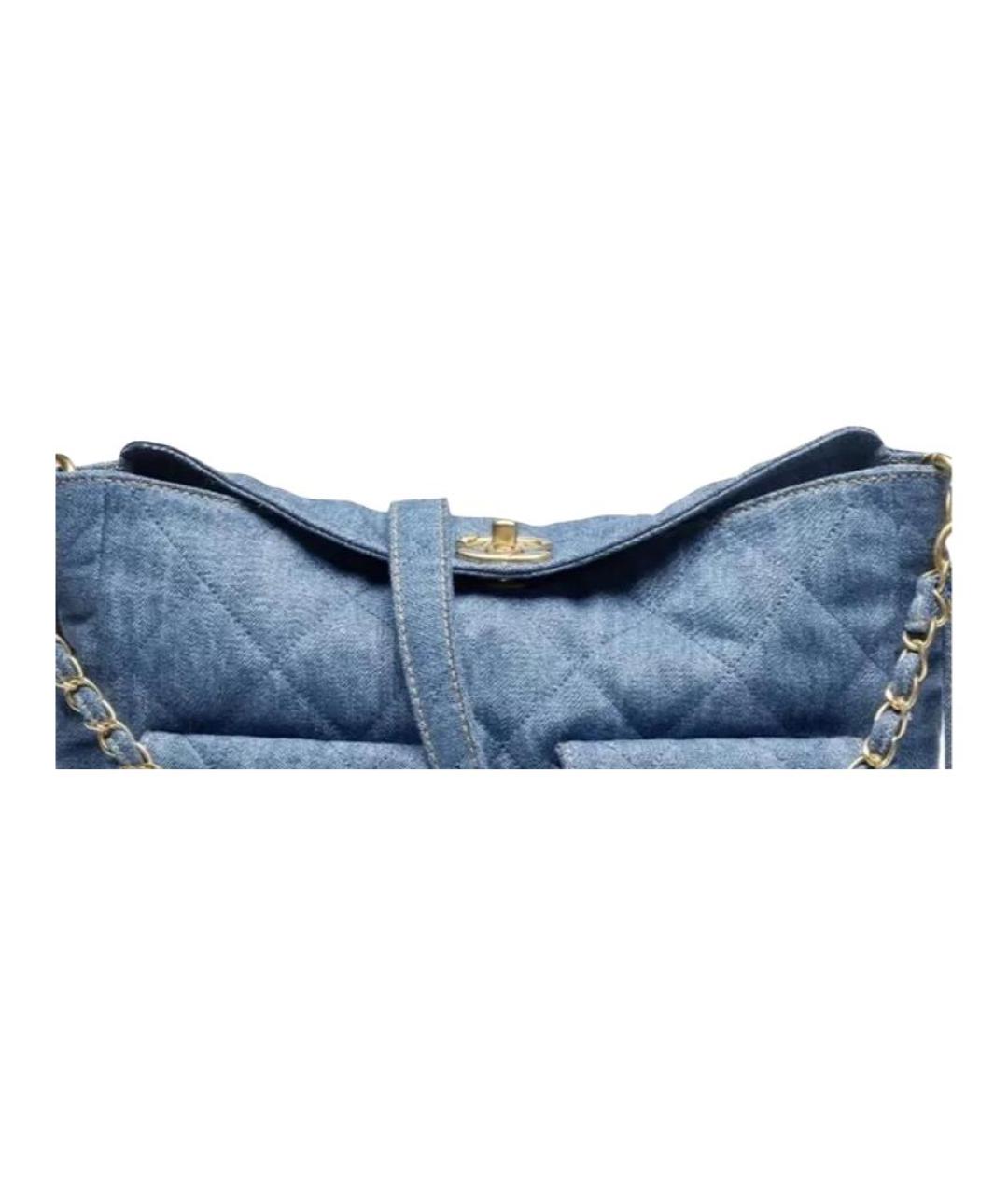 CHANEL Синяя деним сумка через плечо, фото 5
