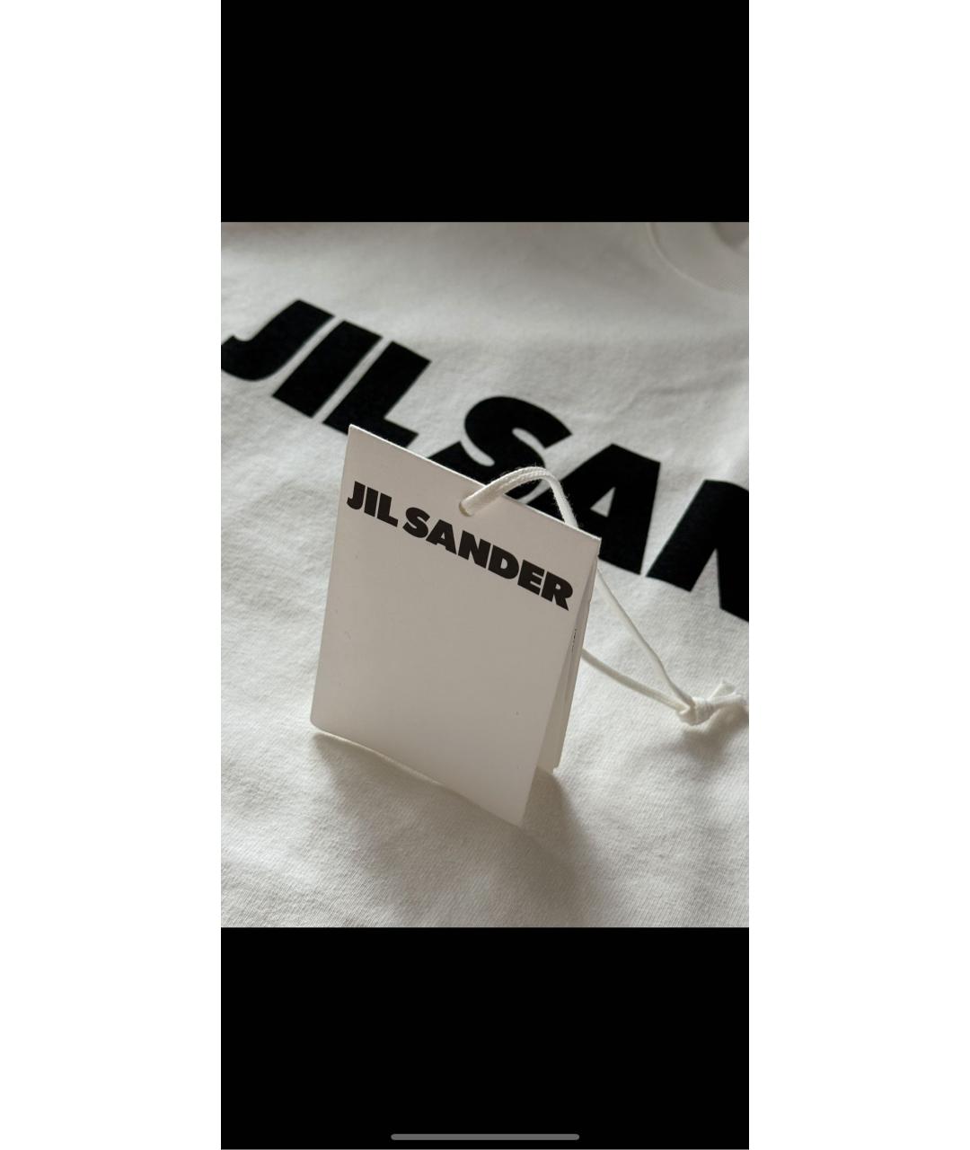 JIL SANDER Белая хлопковая футболка, фото 3