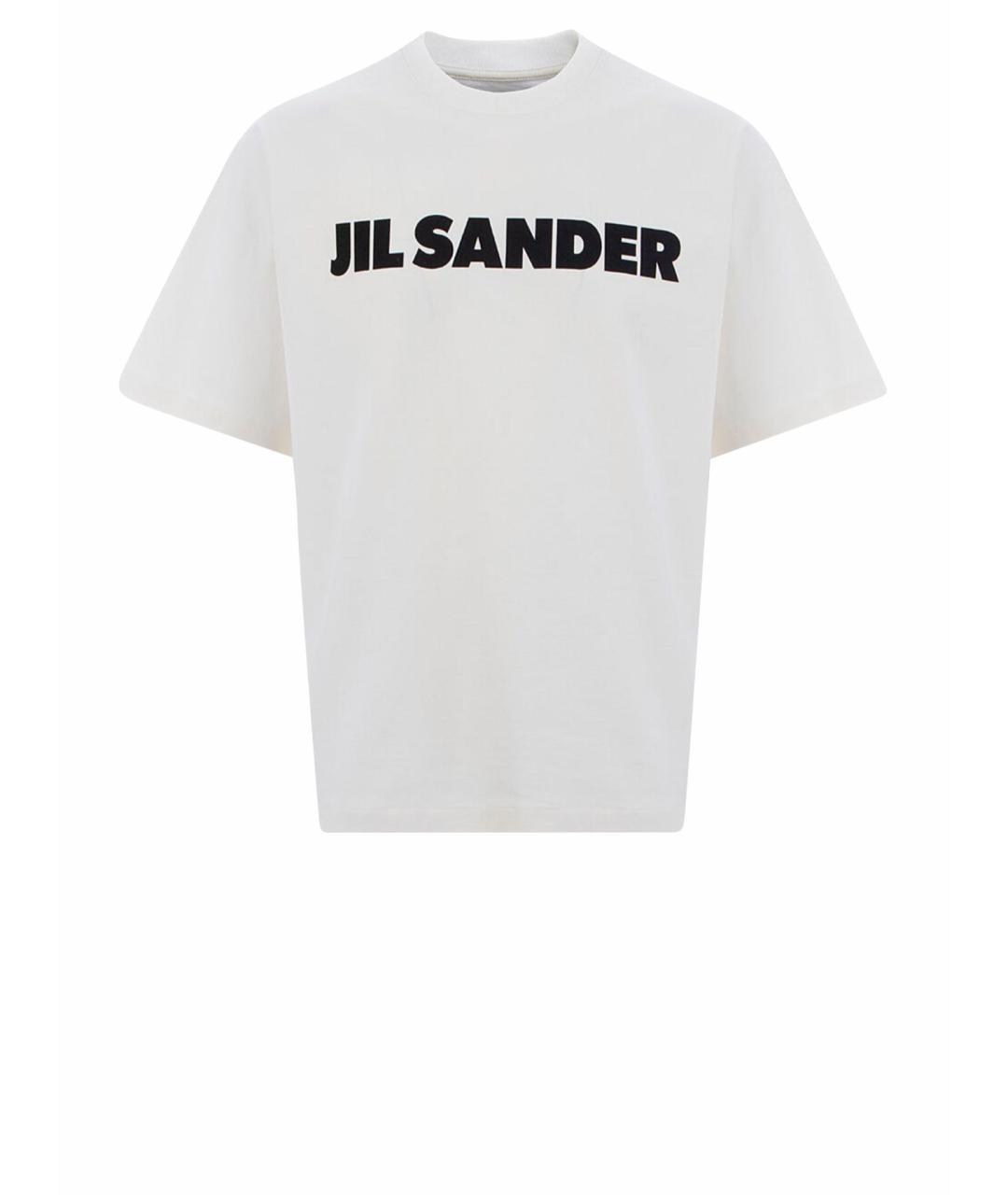 JIL SANDER Белая хлопковая футболка, фото 1