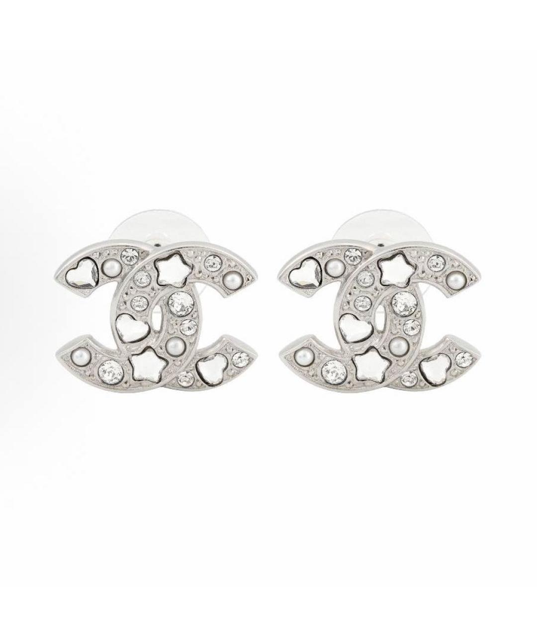 CHANEL Серебряные металлические серьги, фото 8