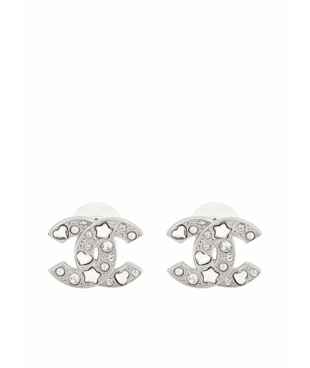 CHANEL Серебряные металлические серьги, фото 1