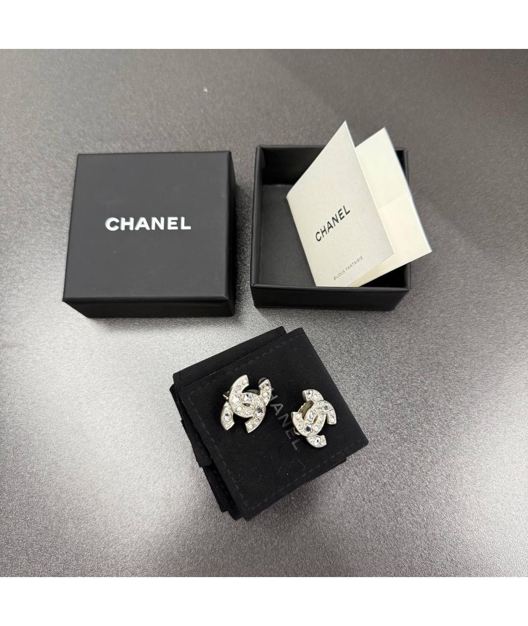CHANEL Серебряные металлические серьги, фото 7