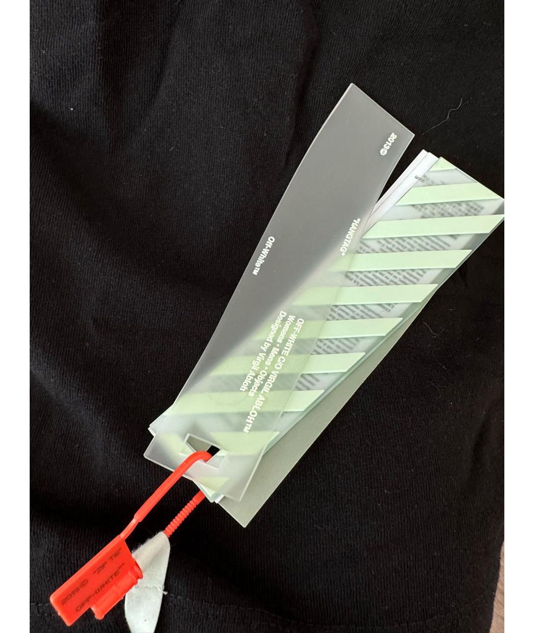 OFF-WHITE Черная хлопковая футболка, фото 4