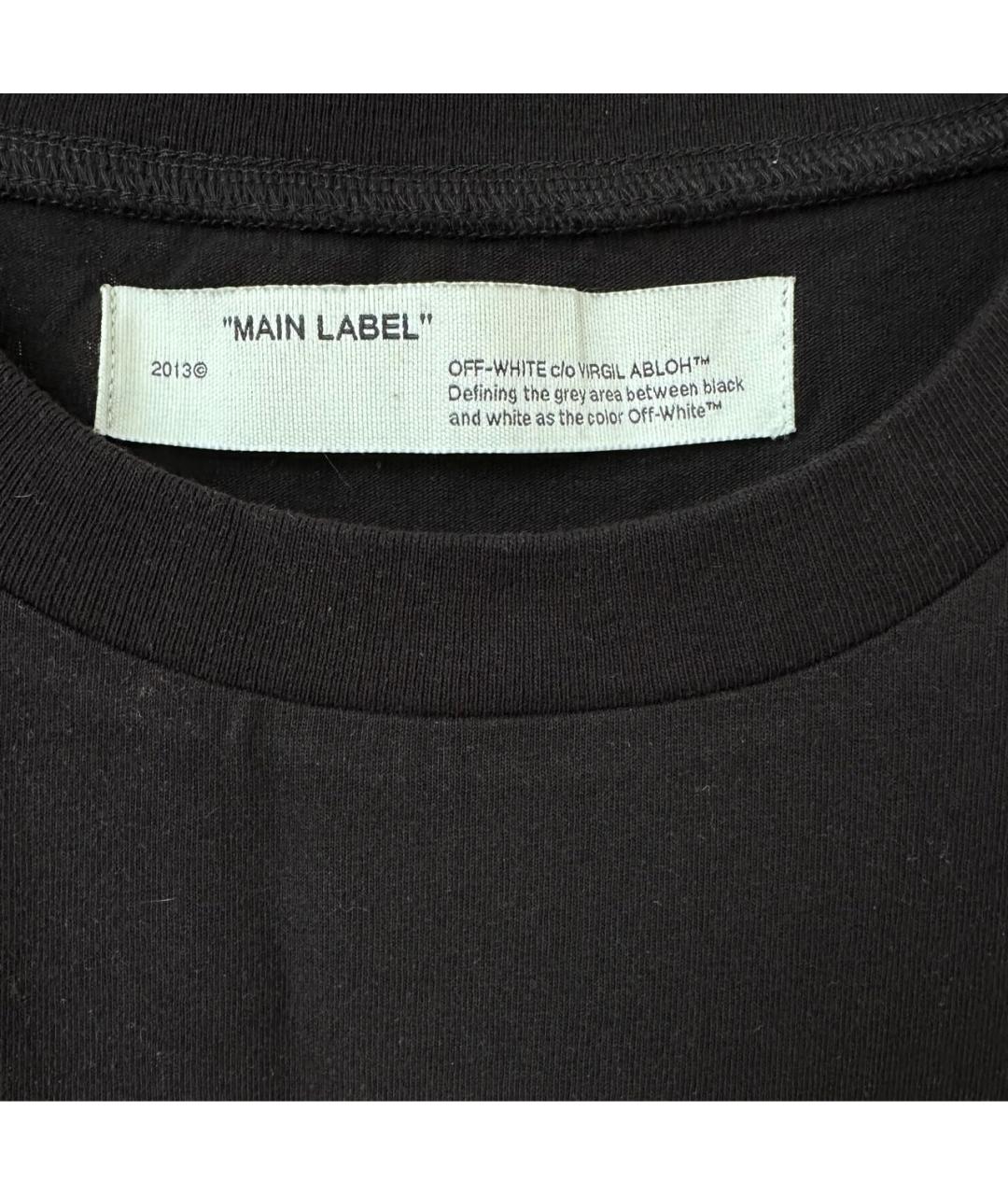 OFF-WHITE Черная хлопковая футболка, фото 3