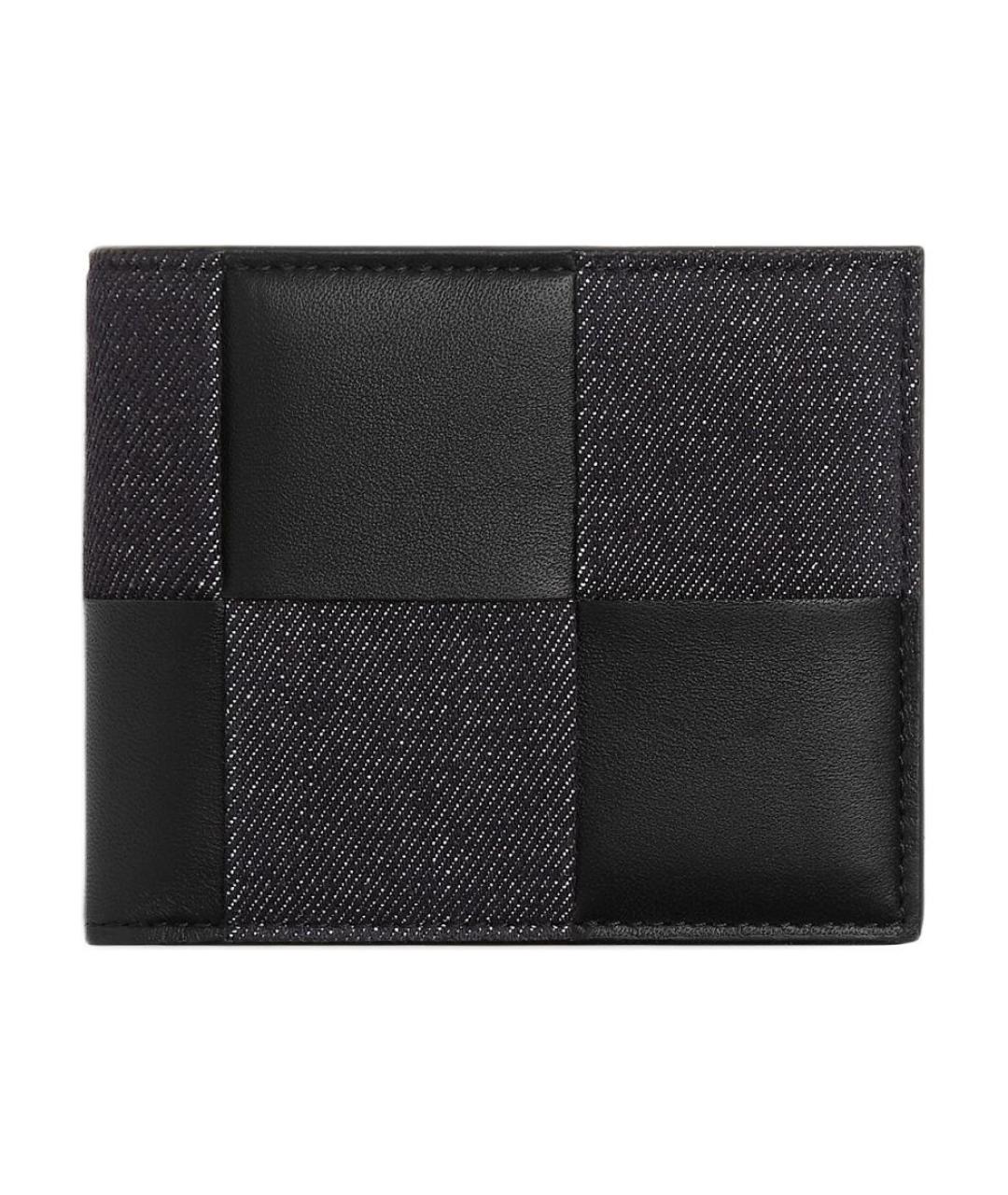 BOTTEGA VENETA Черный кожаный кошелек, фото 1