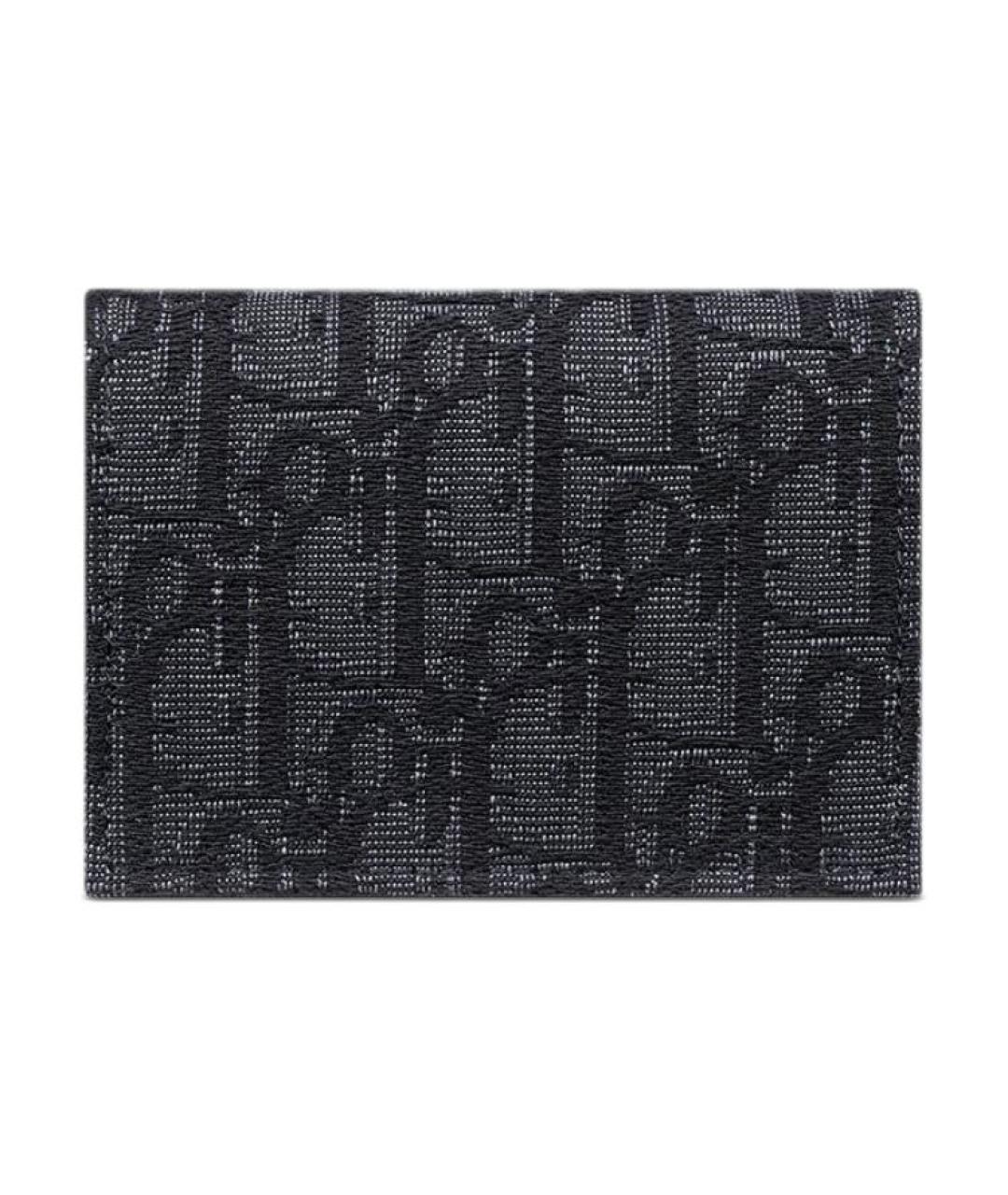 CHRISTIAN DIOR Черный кожаный кошелек, фото 3