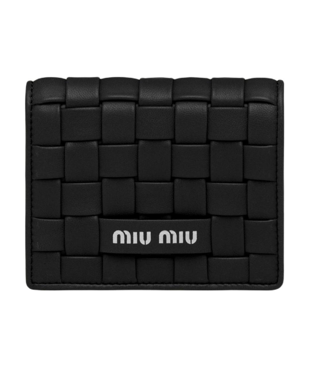 MIU MIU Черный кожаный кошелек, фото 1