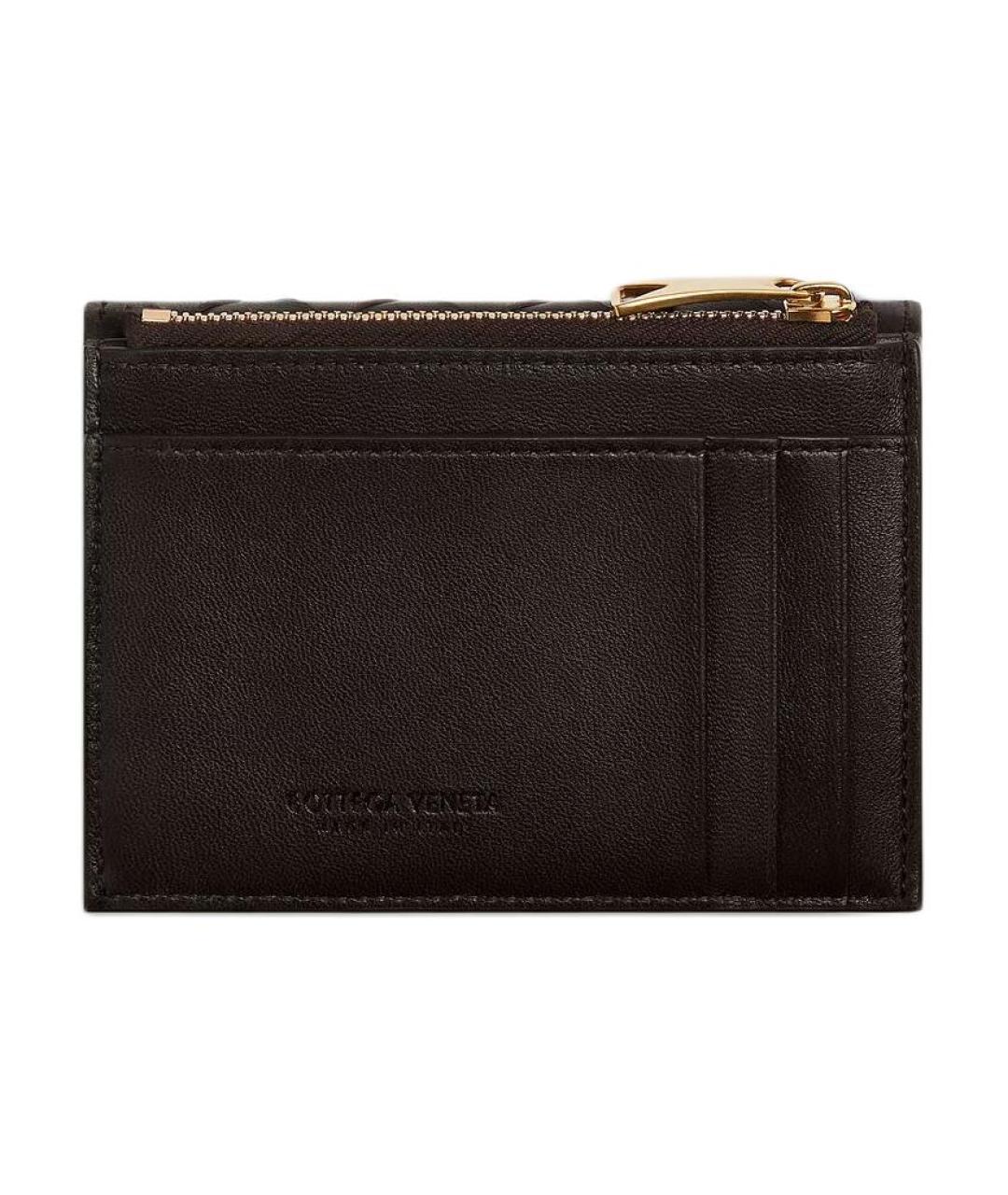 BOTTEGA VENETA Коричневый кожаный кардхолдер, фото 3