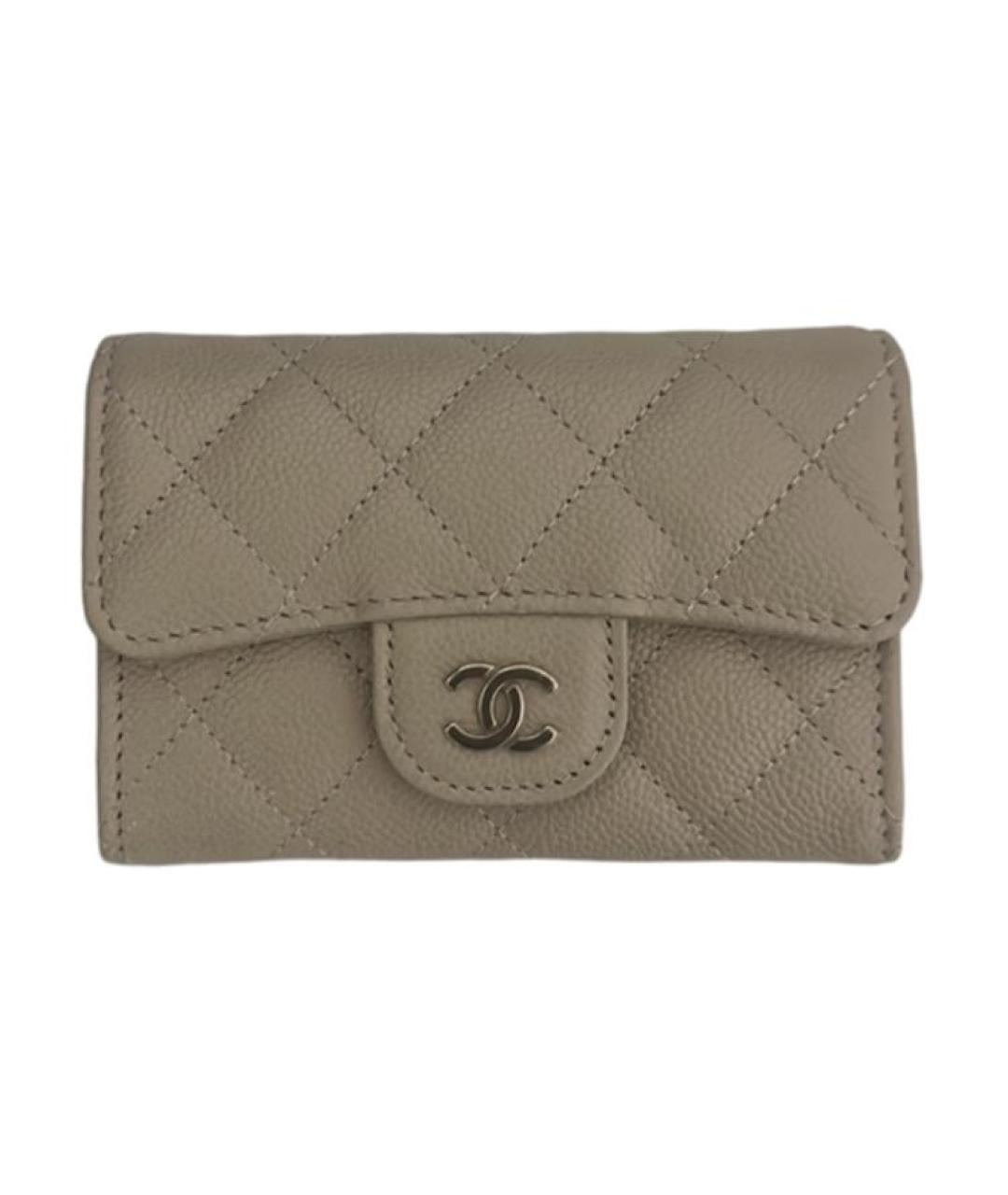 CHANEL Хаки кожаный кардхолдер, фото 1