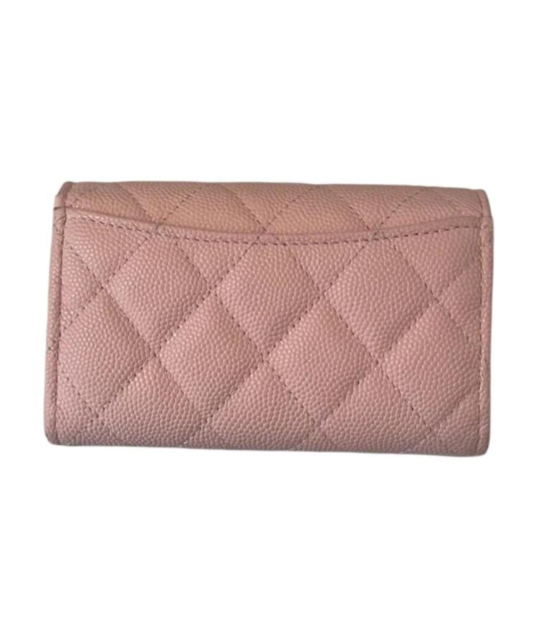 CHANEL Розовый кожаный кардхолдер, фото 2