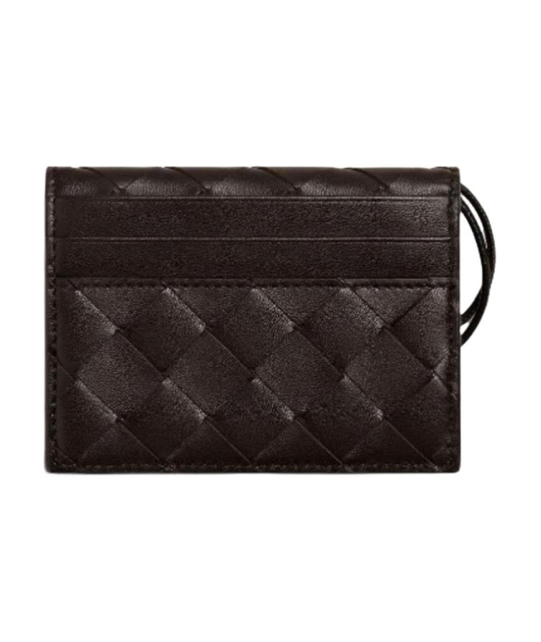 BOTTEGA VENETA Коричневый кожаный кардхолдер, фото 2