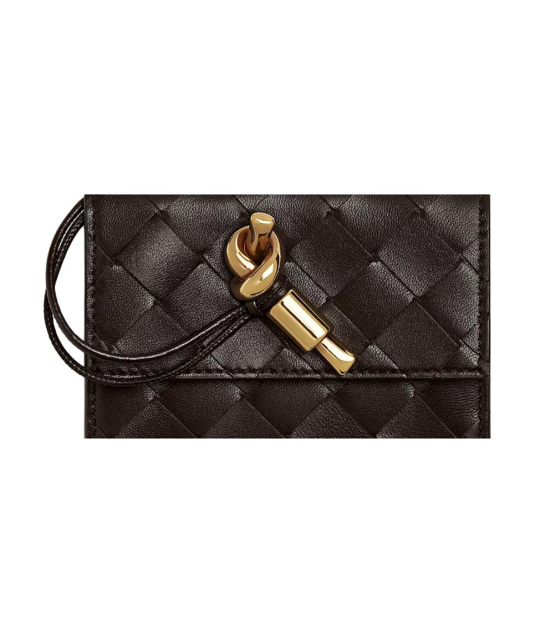 BOTTEGA VENETA Коричневый кожаный кардхолдер, фото 4