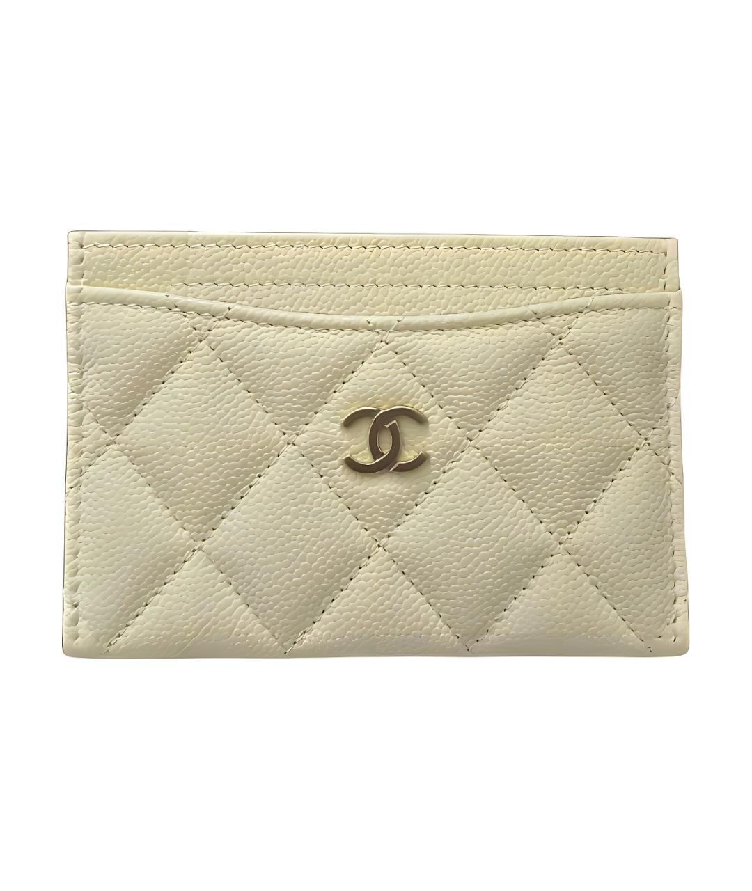 CHANEL Желтый кожаный кардхолдер, фото 1