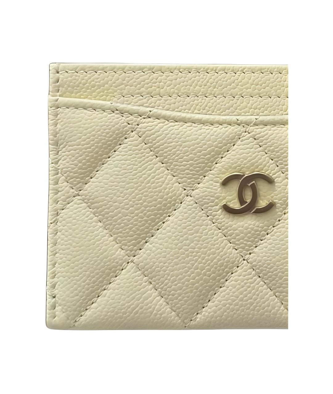 CHANEL Желтый кожаный кардхолдер, фото 4