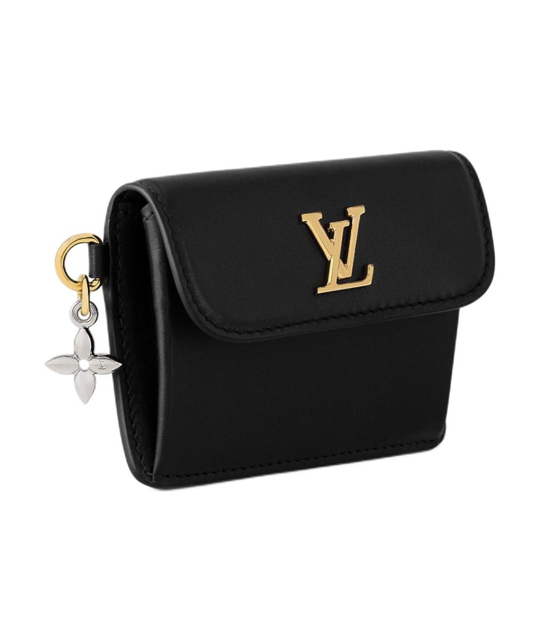 LOUIS VUITTON Черный кожаный кардхолдер, фото 2