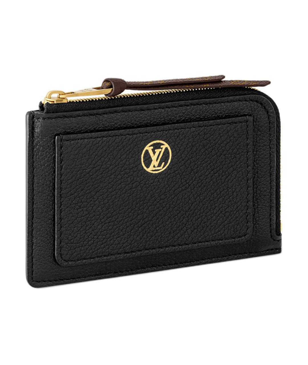 LOUIS VUITTON Черный кожаный кардхолдер, фото 2