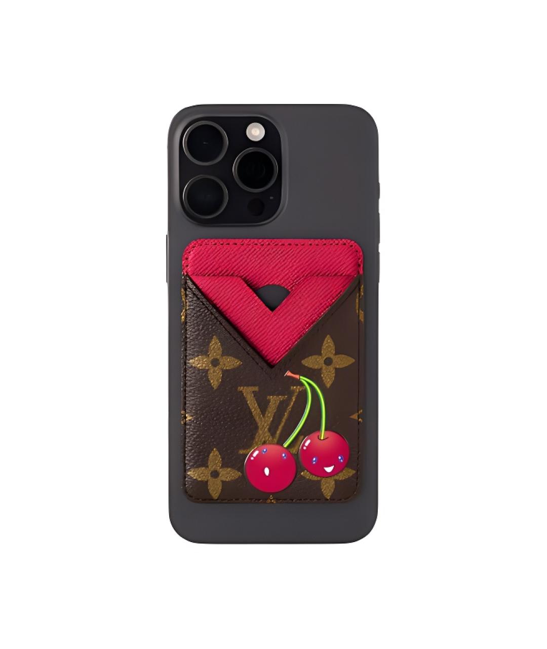 LOUIS VUITTON Коричневый кардхолдер, фото 4