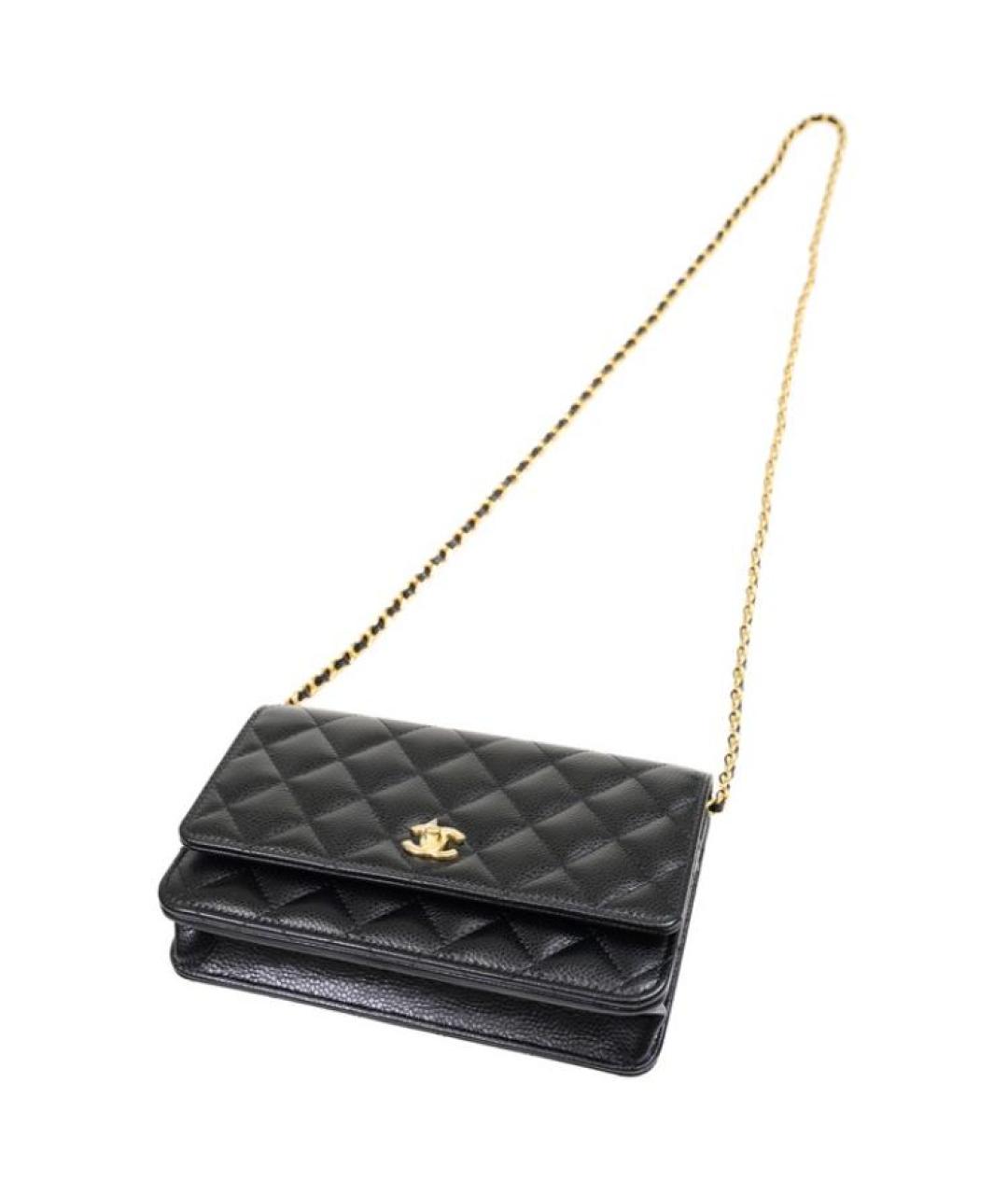 CHANEL Черная кожаная сумка через плечо, фото 4