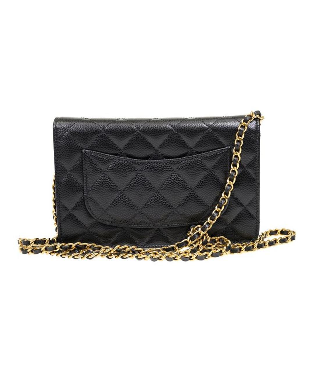 CHANEL Черная кожаная сумка через плечо, фото 3