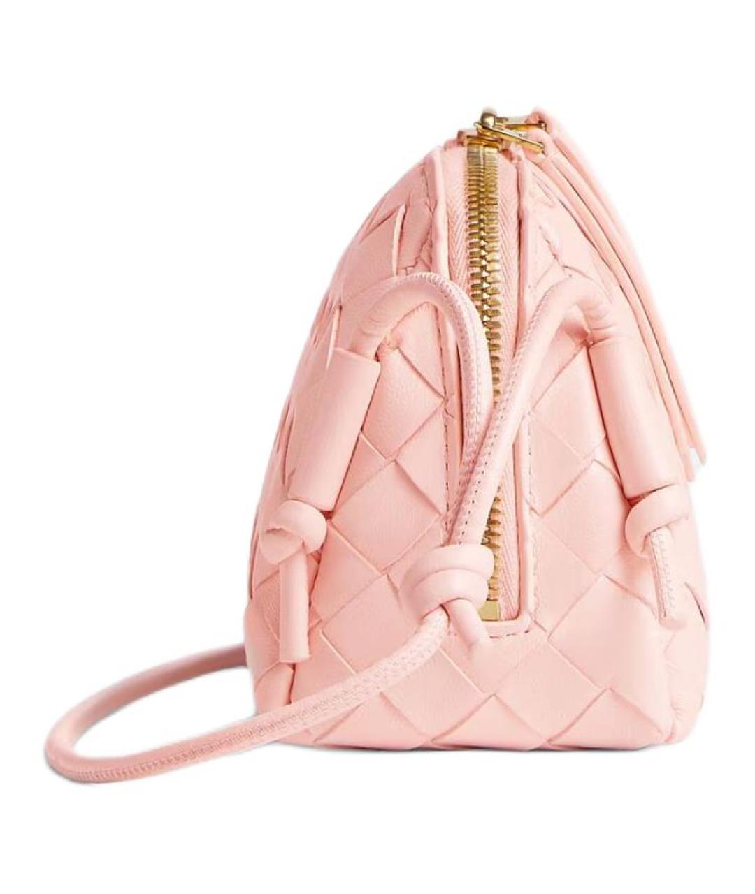 BOTTEGA VENETA Розовая кожаная сумка через плечо, фото 3