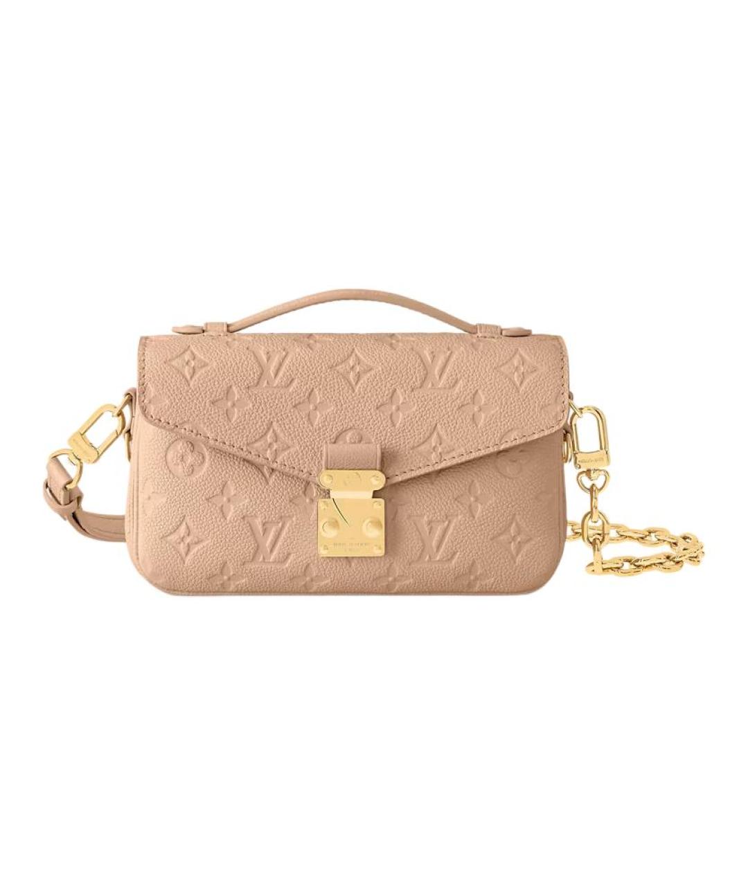 LOUIS VUITTON Бежевая кожаная сумка через плечо, фото 1