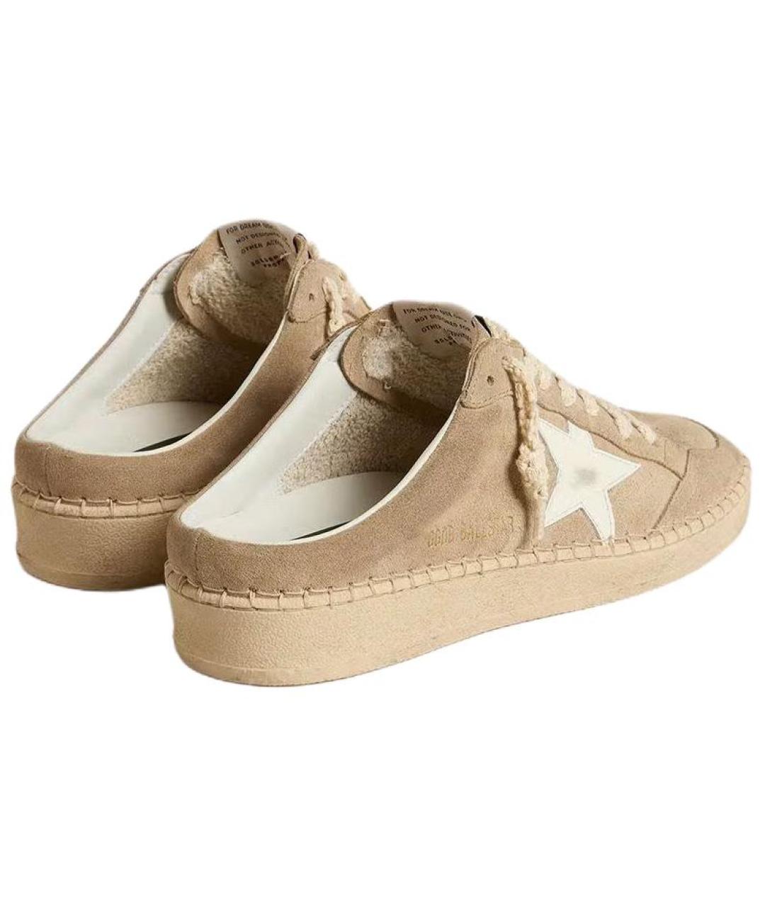 GOLDEN GOOSE DELUXE BRAND Бежевые мюли, фото 4