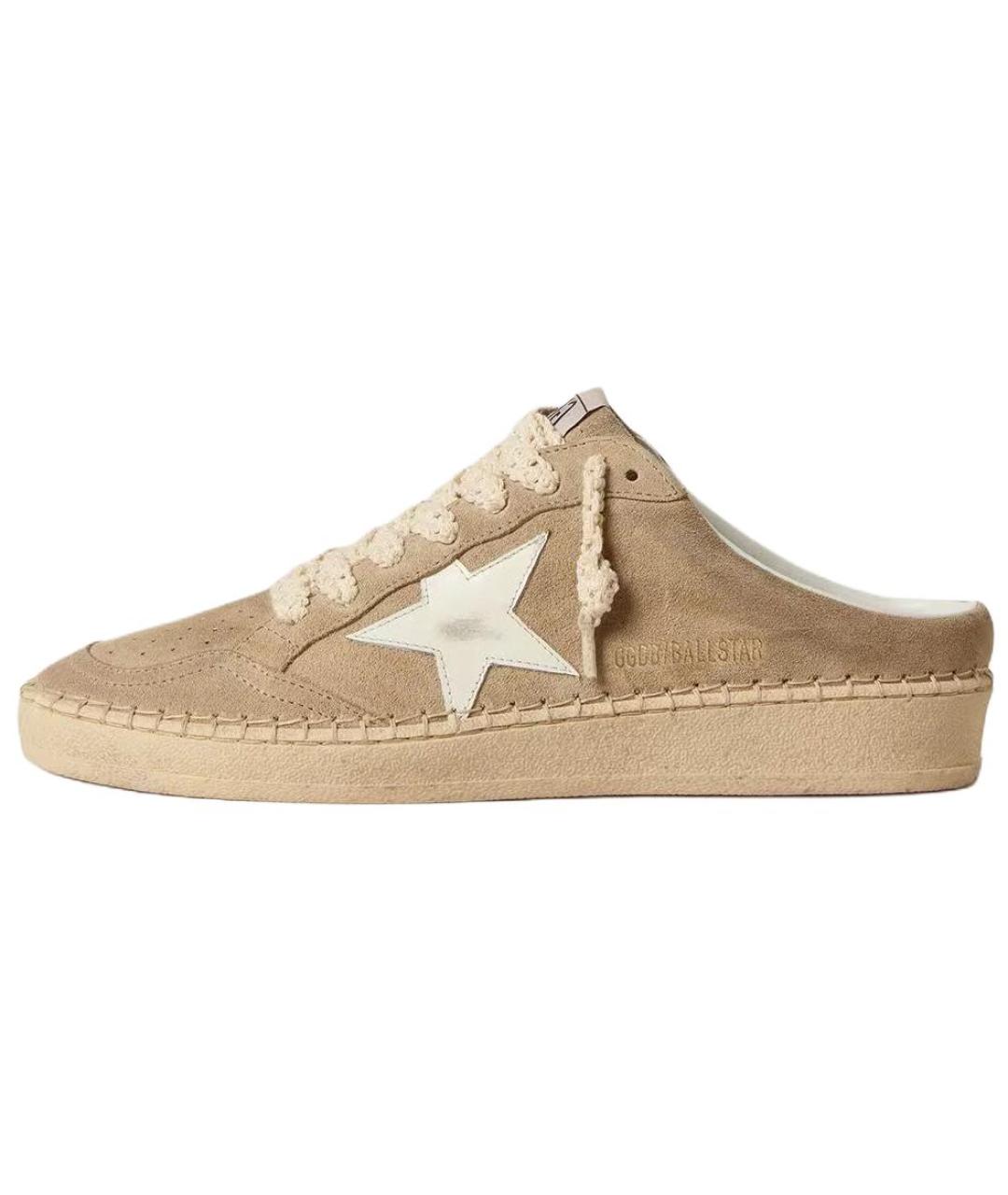 GOLDEN GOOSE DELUXE BRAND Бежевые мюли, фото 2