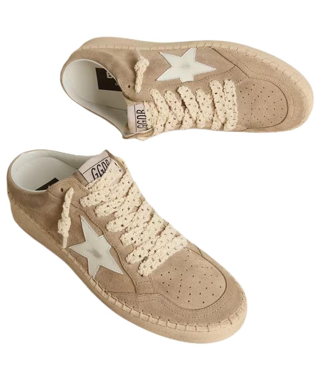 GOLDEN GOOSE DELUXE BRAND Бежевые мюли, фото 3