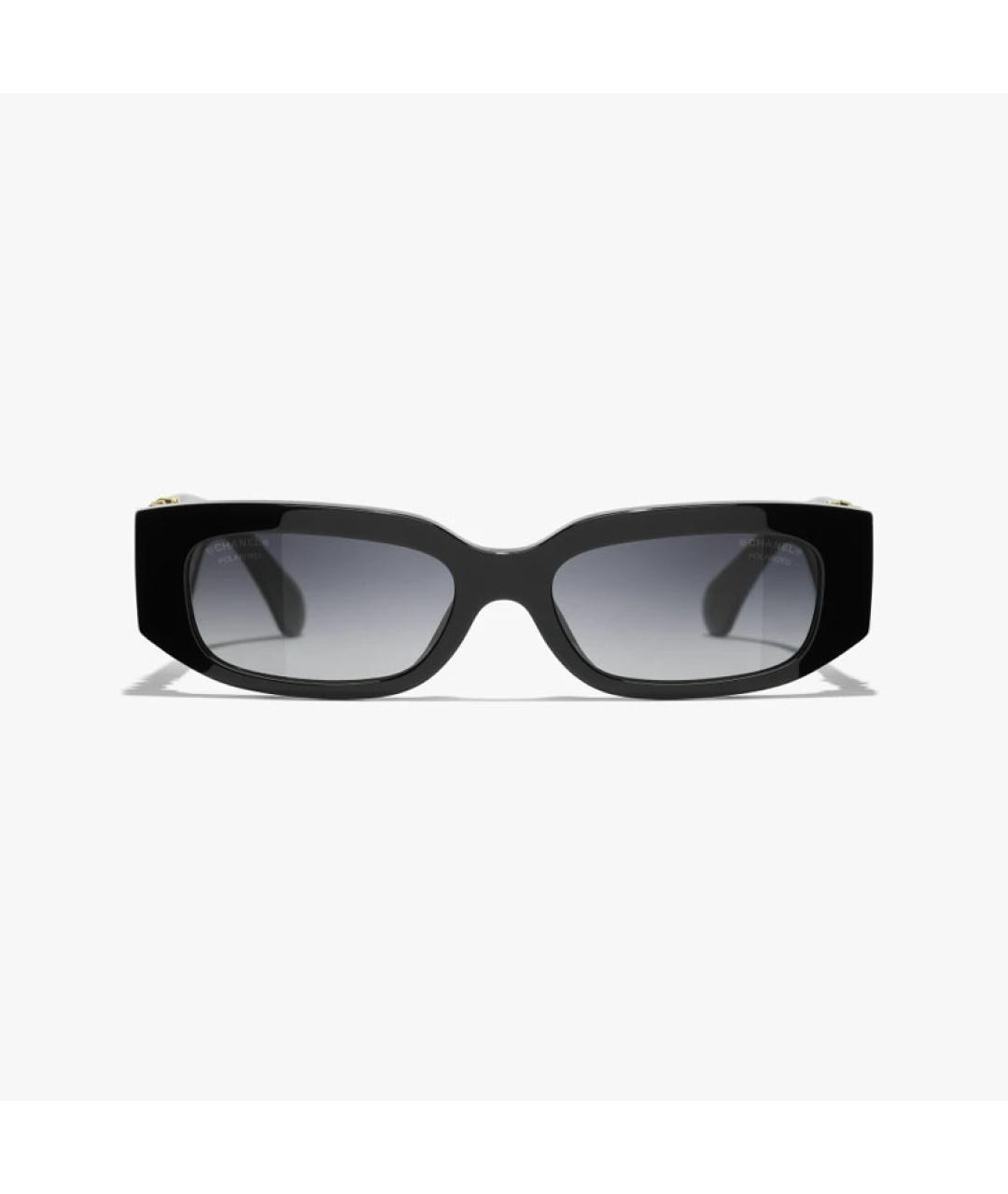 CHANEL Черные пластиковые солнцезащитные очки, фото 2