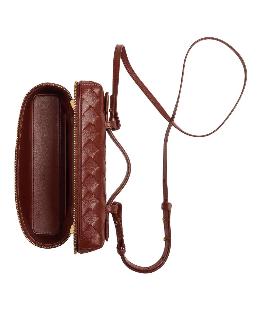 BOTTEGA VENETA Красная кожаная косметичка, фото 4