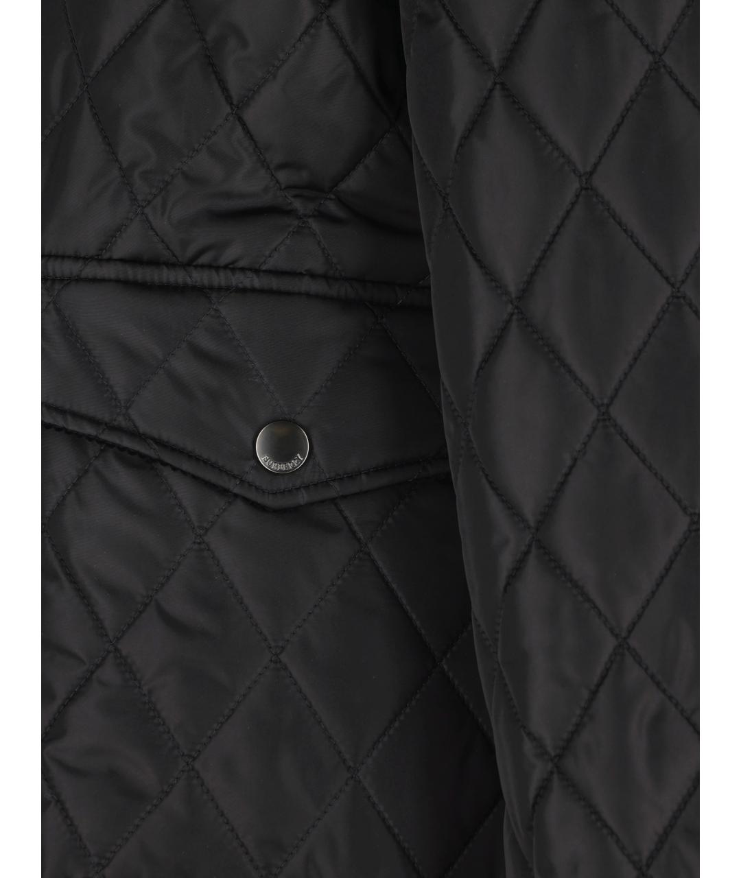 BURBERRY Черная полиамидовая куртка, фото 3