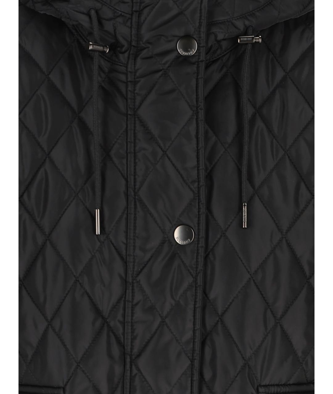 BURBERRY Черная полиамидовая куртка, фото 2