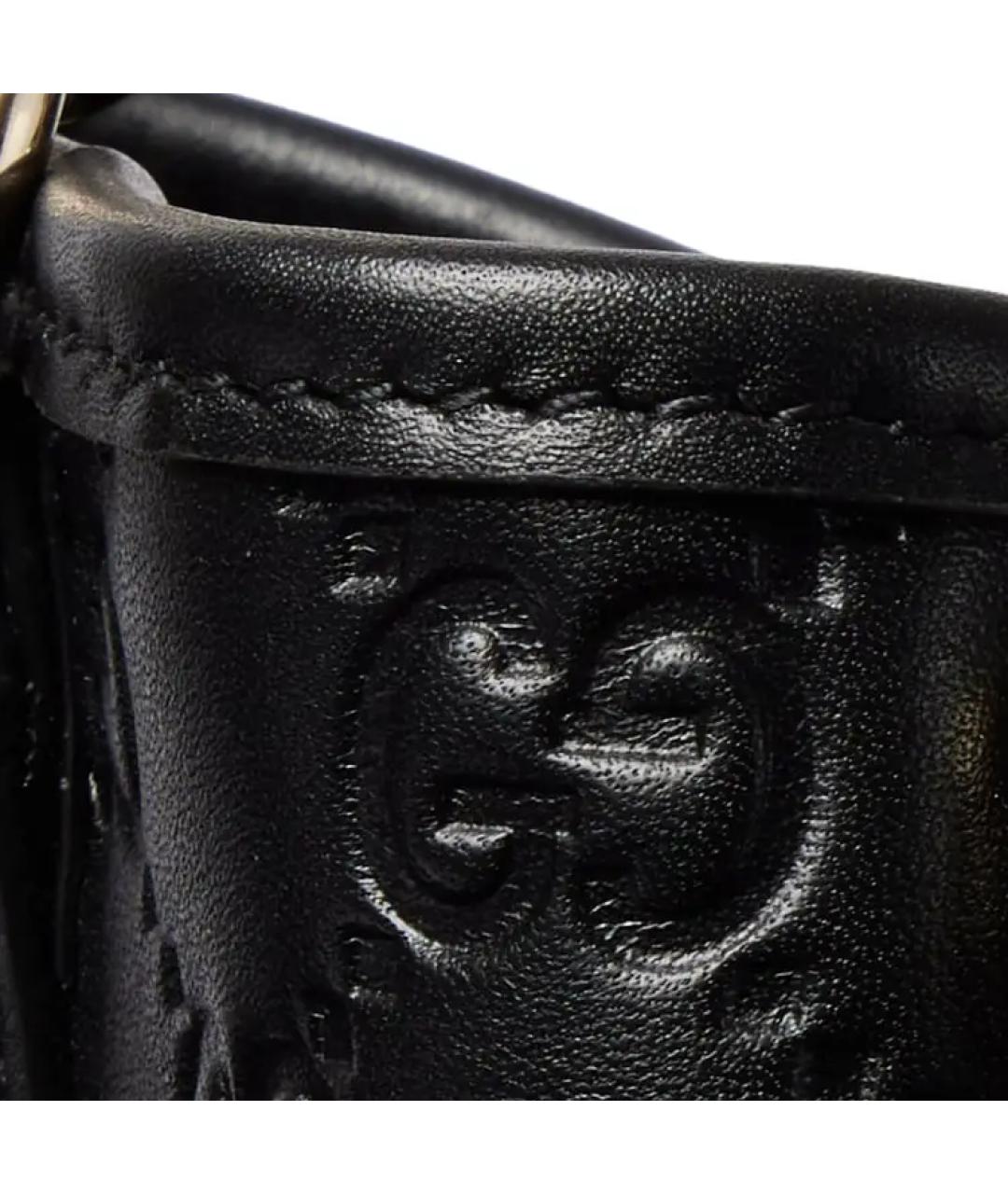 GUCCI Черная кожаная сумка с короткими ручками, фото 7