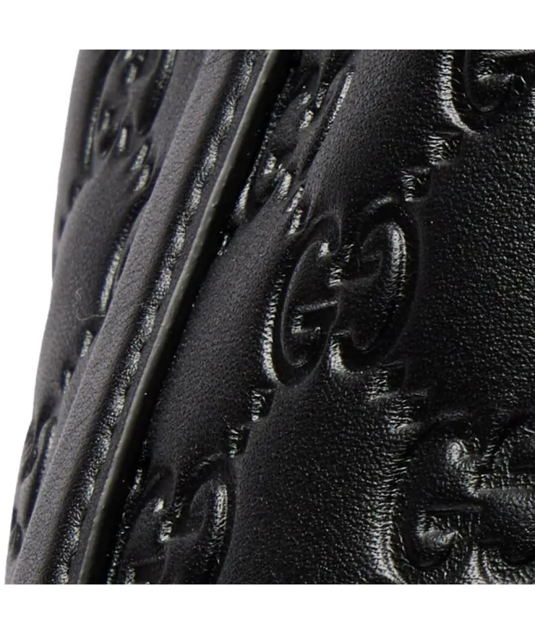 GUCCI Черная кожаная сумка с короткими ручками, фото 8