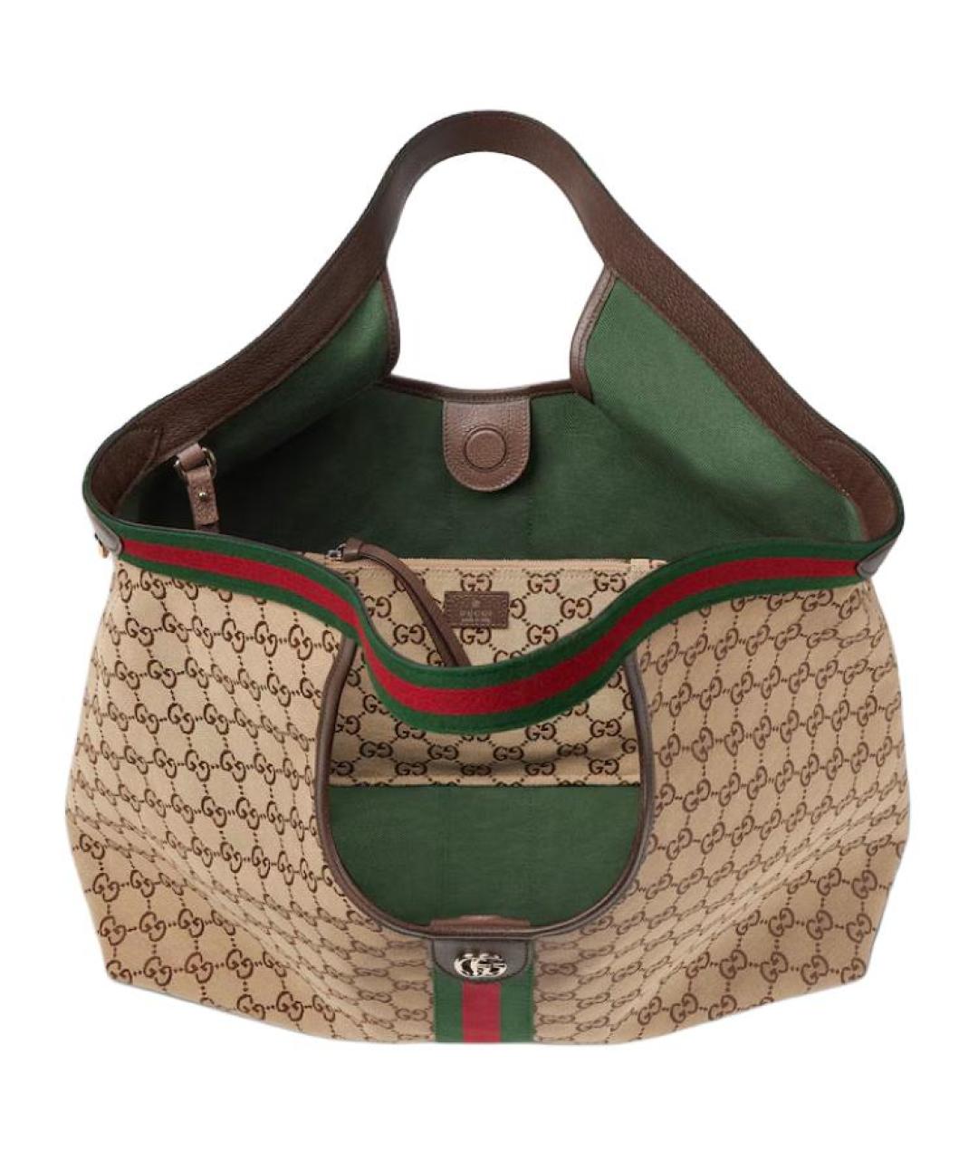 GUCCI Бежевая сумка с короткими ручками, фото 5