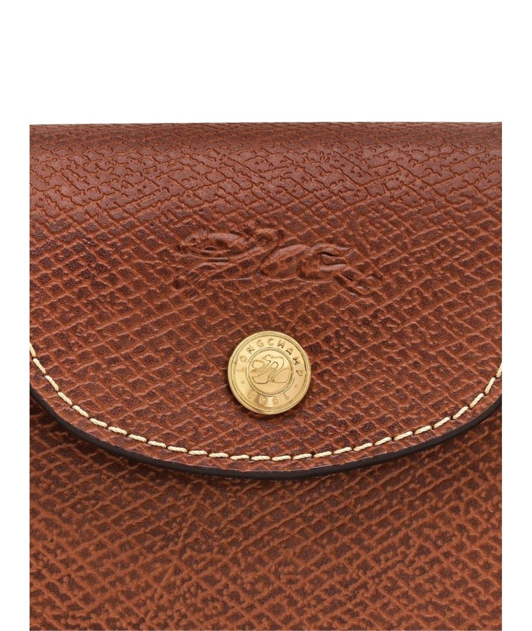 LONGCHAMP Коричневая кожаная сумка тоут, фото 2