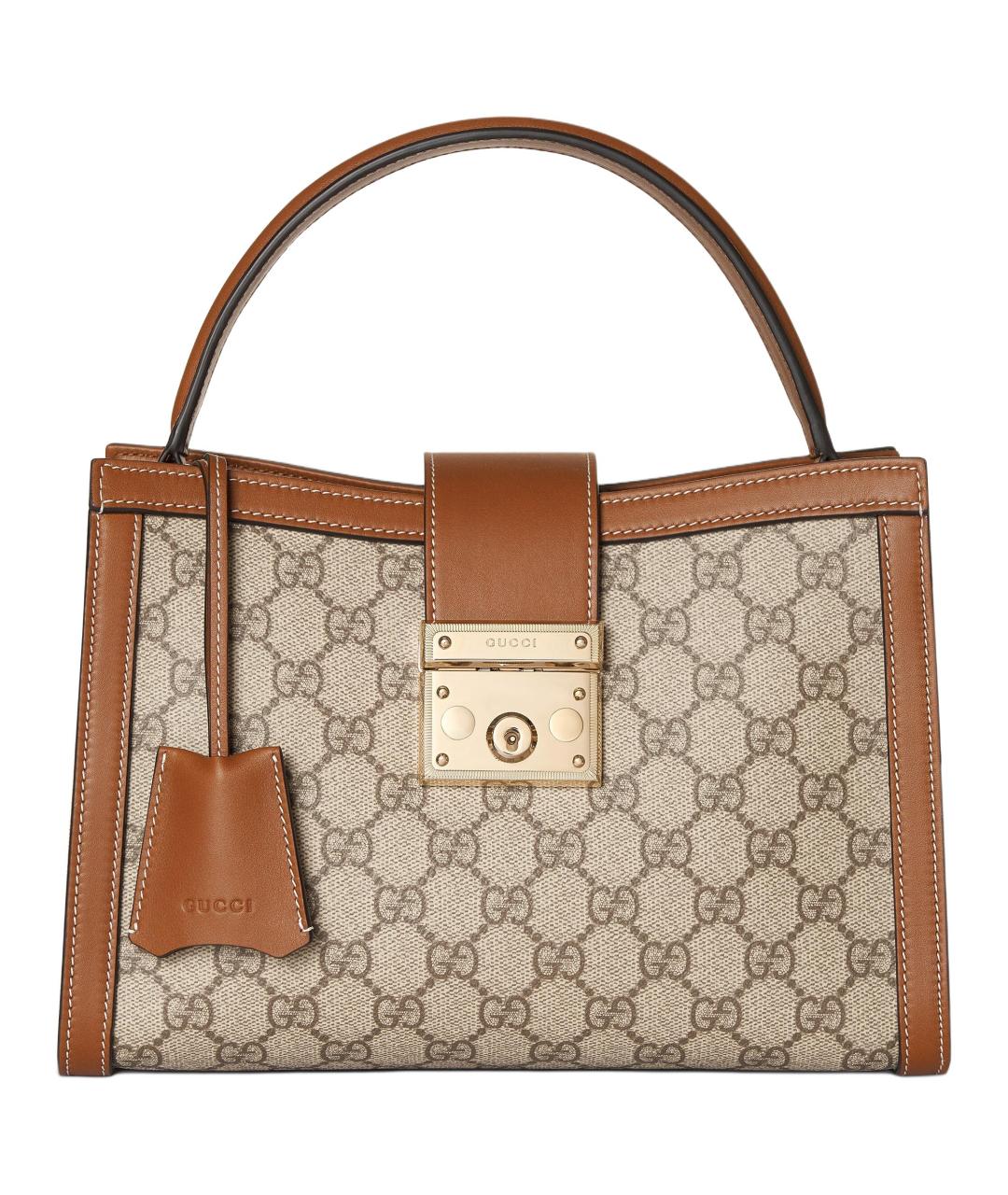 GUCCI Бежевая сумка с короткими ручками, фото 1