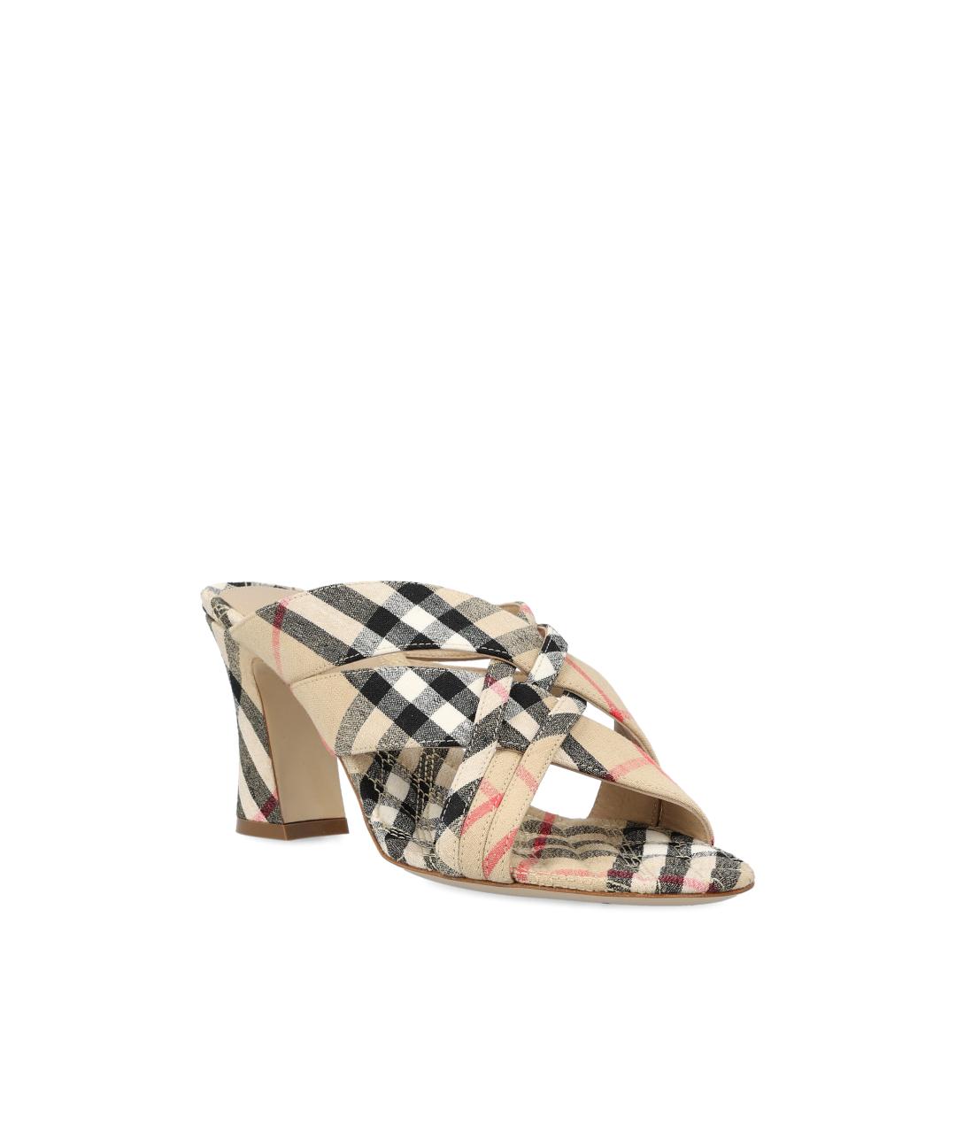 BURBERRY Бежевые сандалии, фото 2