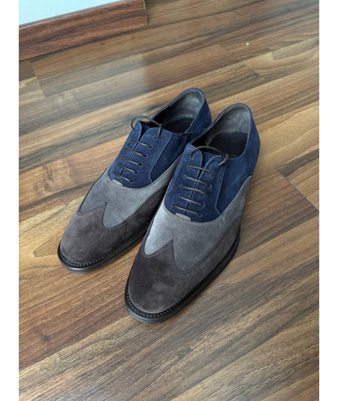 FERRAGAMO Мульти замшевые туфли, фото 6