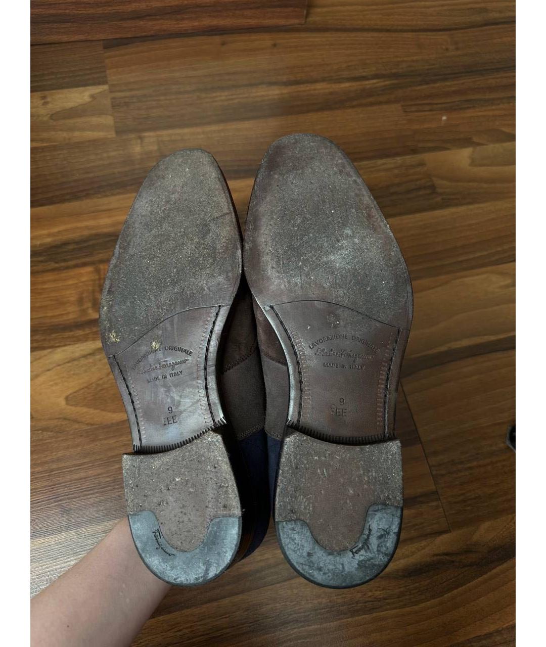 FERRAGAMO Мульти замшевые туфли, фото 4