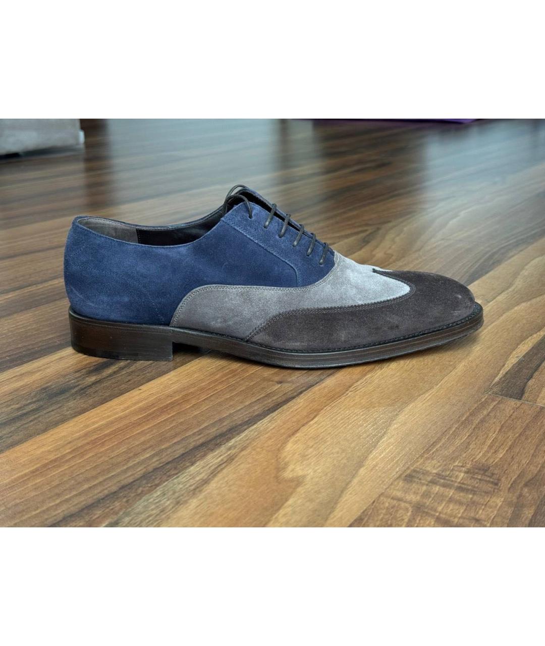 FERRAGAMO Мульти замшевые туфли, фото 8