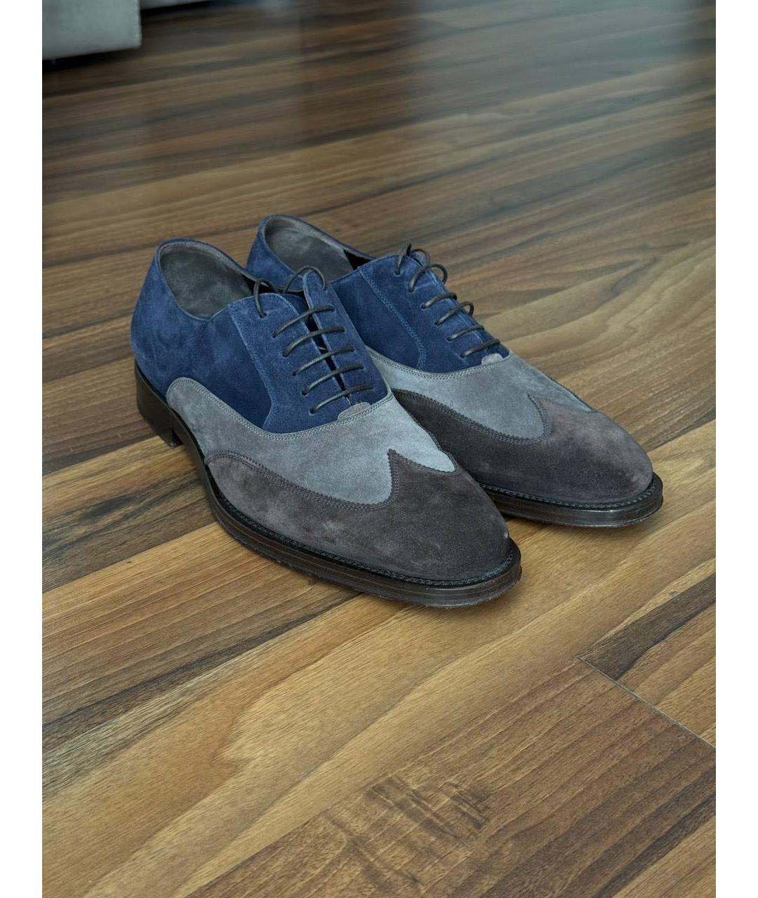 FERRAGAMO Мульти замшевые туфли, фото 7