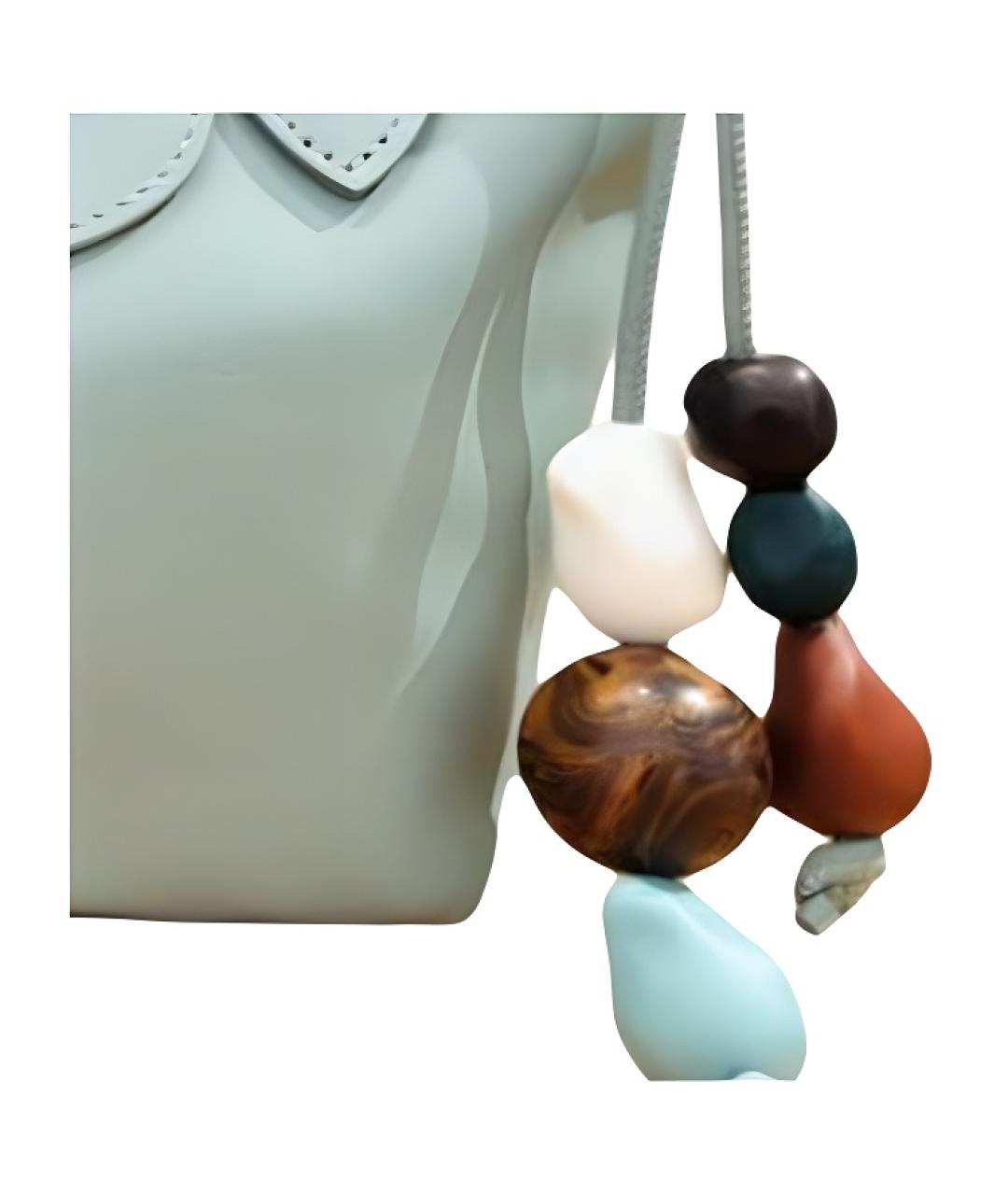 LONGCHAMP Зеленая кожаная сумка с короткими ручками, фото 5