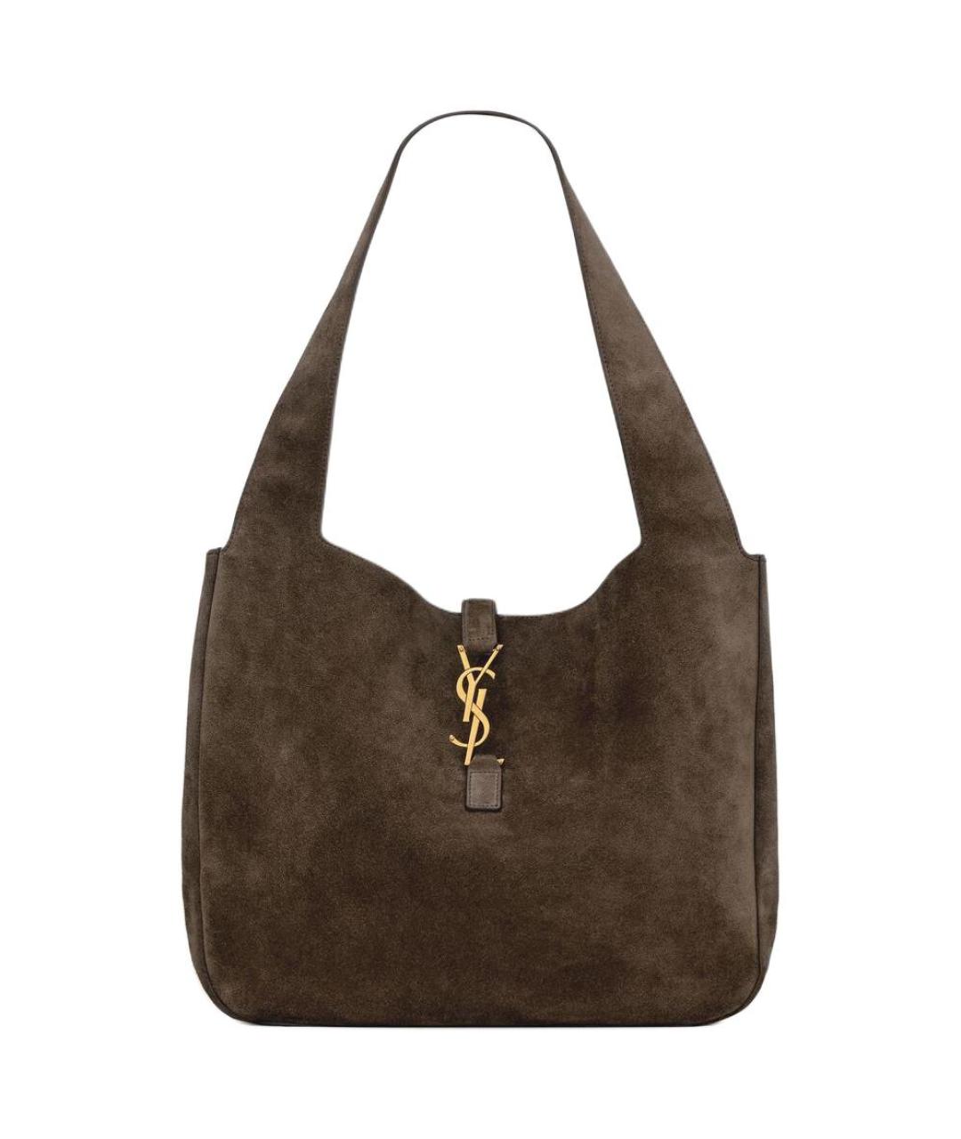 SAINT LAURENT Коричневая сумка с короткими ручками, фото 2
