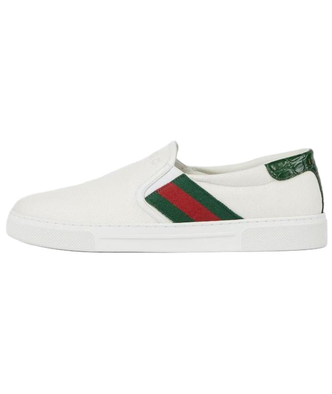 GUCCI Белые низкие кроссовки / кеды, фото 2