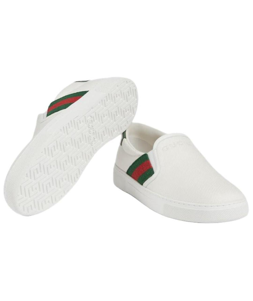 GUCCI Белые низкие кроссовки / кеды, фото 6