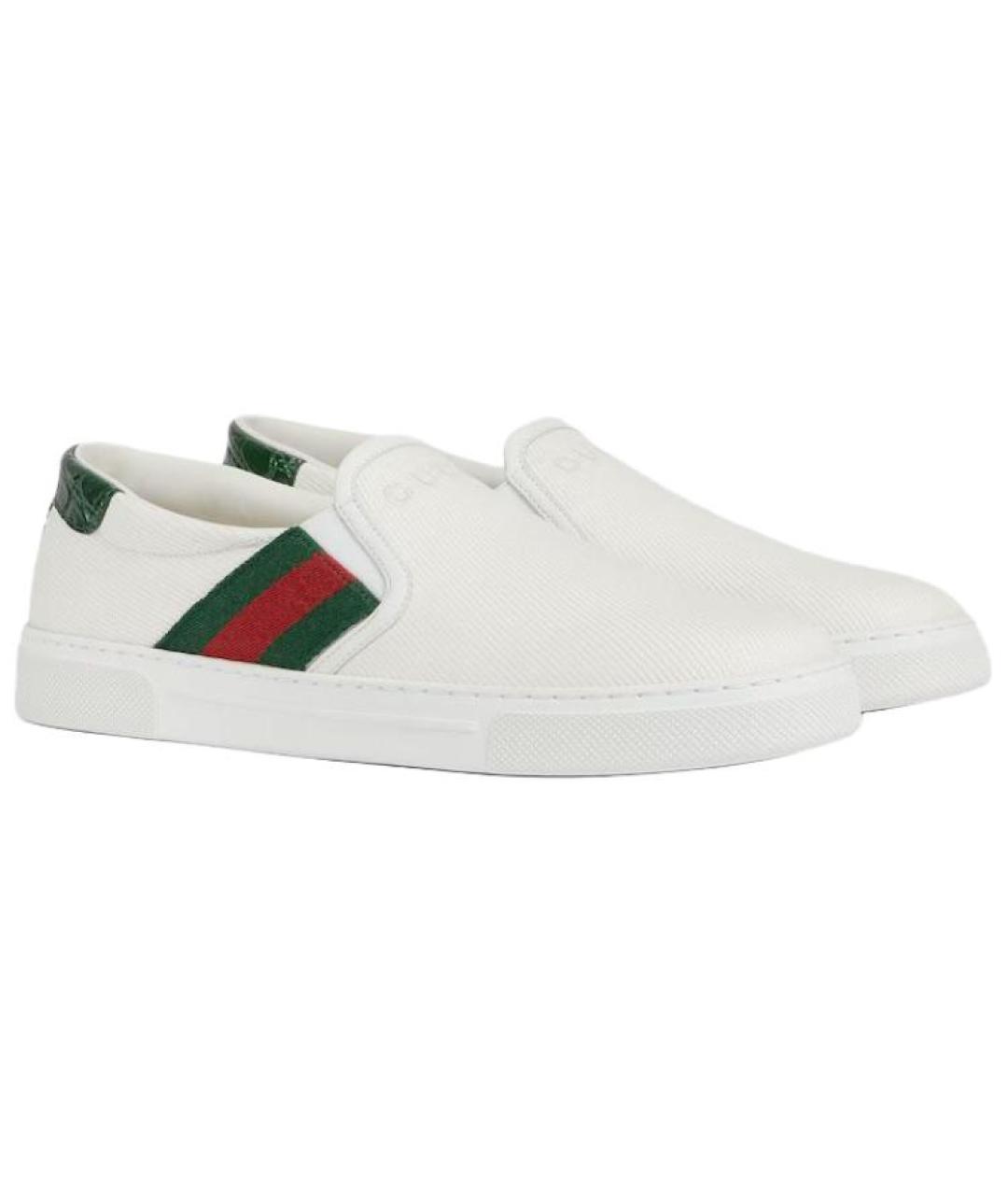 GUCCI Белые низкие кроссовки / кеды, фото 3