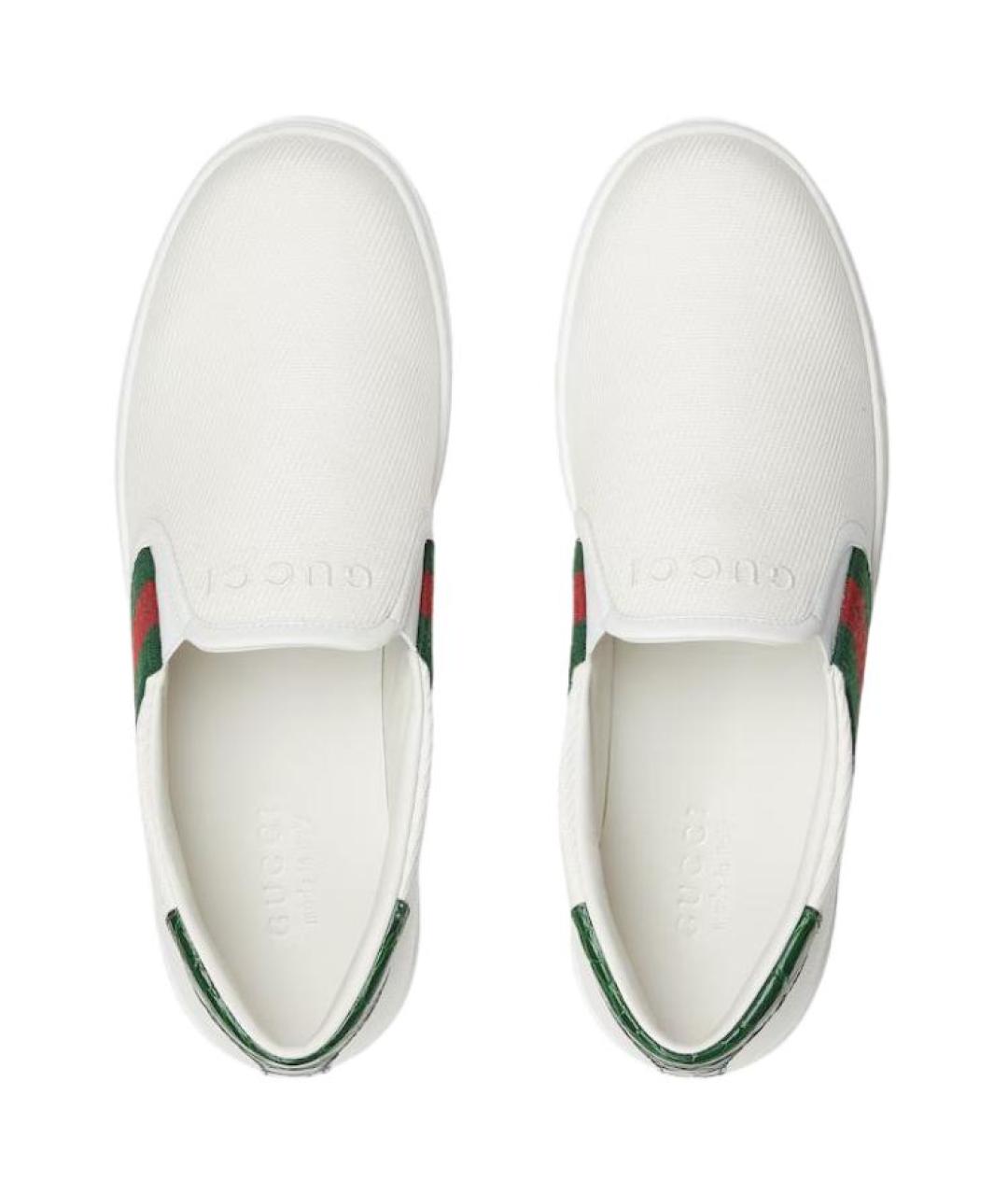 GUCCI Белые низкие кроссовки / кеды, фото 4